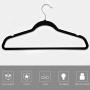 Yaheetech Velvet Suit Hangers 100 Pack, Non Slip Ultra Thin Space Saving 360 Degree Swivel Black Clothes Hanger Hook