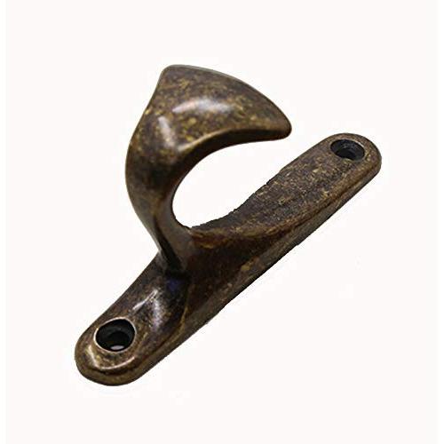 KFZ Coat Hook Hat Hook Clothes Hook,Bath Towel Hook,HAO-SPN0001 Zinc Alloy Hanger (1 Pack, SPN0001-Black Antique Coffee)
