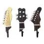 3 PCS Guitar Heads Music Home Resin Clothes Hat Hanger Hook Wall Mounted New