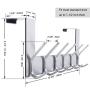 WEBI Over The Door Hook Door Hanger:Over The Door Towel Rack with 6 Hooks for Hanging Coats,Door Coat Hanger Towel Hanger Over Door Coat Rack for Towels,Clothes,Back of Bathroom,Silver