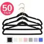 Kids Velvet Hangers,14" wide with Copper/Rose Gold Hooks,Space Saving UltraThin,NonSlip Hangers,Petite hangers,Junior hangers,Childrens hangers,Clothes Hangers,rose gold hangers (Black/Rosegold)