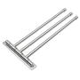 Sumnacon Wall Mounted Swing Towel Bar - Silver Stainless Steel Bath Towel Rod Arm, Bathroom/Kitchen Swivel Towel Rack Hanger Holder Organizer, Folding Space Saver Towel Rail (3 Bar)