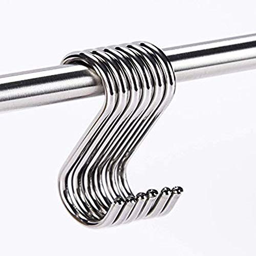 FJXQCY S Shaped Hooks Hanging Hooks Chrome and Bronze Plated for Jewelry Gardening Tools, S Hooks Kitchen Pot Pan Hanger Clothes Storage Rack (Color : 30pack, Size : M) FJXQCY S Shaped Hooks Hanging Hooks Chrome and Bronze Plated for Jewelry Gardening Tools, S Hooks Kitchen Pot Pan Hanger Clothes Storage Rack (Color : 30pack, Size : M)