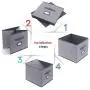 Onlyeasy Cloth Storage Bins Foldable Cube Storage Bin 4 Pack - Fabric Cube Organizers Container Drawers with Dual Handles for Shelves, 13 x 15 x 13 inch, Linen-Like Grey, 7MXDBXL04PLP Onlyeasy Cloth Storage Bins Foldable Cube Storage Bin 4 Pack - Fabric Cube Organizers Container Drawers with Dual Handles for Shelves, 13 x 15 x 13 inch, Linen-Like Grey, 7MXDBXL04PLP