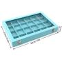 KLOUD City Jewelry Tray Boxes Showcase Display Storage Rings Earrings Necklaces Bracelet Broochs Organizer Removable Stackable Velvet Clear Lid with Lock (Light Blue 24 Grid)