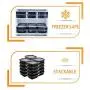 Meal Food Prep Containers with Lids, NewShip BPA Free Plastic Leftover Containers, Reusable Food Storage Containers, Dinner Freezer Saver Containers, Bento Boxes for Kids Lunch (20 oz) [20 Pack]