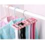 5pcs Random Color Belt Storage Rack Organizer Multifunction Holder Saver Rotating Ties Clothes Hanger Closet Organization