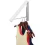iDesign Brezio Wall Mount Metal Clothes Hanger Drying Rack for Laundry Room, Bathroom or Bedroom, 1.78" x 11.81" x 15.7", White iDesign Brezio Wall Mount Metal Clothes Hanger Drying Rack for Laundry Room, Bathroom or Bedroom, 1.78" x 11.81" x 15.7", White