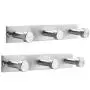 WEBI 2 Set SUS 304 3 Peg Round Clou Robe Hat Coat Bath Kitchen Towel Hook Garment Rack Hanger Rail Holder, Wall Mount Closet Clothing Bathroom Garage Home Organization Storage, Brush finish I-TDG03-2 WEBI 2 Set SUS 304 3 Peg Round Clou Robe Hat Coat Bath Kitchen Towel Hook Garment Rack Hanger Rail Holder, Wall Mount Closet Clothing Bathroom Garage Home Organization Storage, Brush finish I-TDG03-2