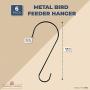 Black Stainless Steel S Hooks, Metal Plant Hangers (12 Inches, 6 Pack)