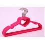 10pcs Random Color Velvet Flocked Hanger/Clothes Hanger with Sweat-Heart