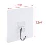 Adhesive Wall Hooks, AUSTOR 16 Pack Nail Free Wall Hooks Heavy Duty Transparent Hooks for Kitchen Bathroom Door Ceiling Hanger 22 Pound/10 KG, 7.2cm x 7.2cm