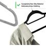 VelvetPros Non-Slip Velvet Hangers (20-Pack) | 360 Swivel Hooks | Durable, Space Saving Clothes Hangers | Suit Hangers | Coat Hangers | Suitable for Dress Clothes, Coats, Jackets and Pants (Black)