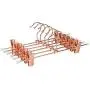 Amber Home Shiny Metal Slacks Pants and Skirt Hanger with Adjustable Clips Hang Rack with Swivel Hook (Copper, 12 Pack) Amber Home Shiny Metal Slacks Pants and Skirt Hanger with Adjustable Clips Hang Rack with Swivel Hook (Copper, 12 Pack)