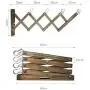 Wgwioo Wall Mount Clothes Drying Rack, Folding Retractable Clothes Hanger, for Outdoor and Indoor,Champagne,150×40Cm