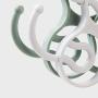 hqcOrDeua 5 Layers Multifunctional Hanging Scarf Necktie Bag Belt Hanger Wardrobe Clothes Storage Rack with Hook Green