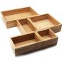 Bamboo Storage Boxes & Organizer Set. Multi-Sized Set of 5-100% eco-Friendly Bamboo Boxes- Perfect Size for Office Bamboo Storage Boxes & Organizer Set. Multi-Sized Set of 5-100% eco-Friendly Bamboo Boxes- Perfect Size for Office