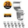 Vinyl Siding Hooks Hanger, 20 Pack- Heavy Duty Stainless No-Hole Needed Vinyl Siding Clips for Hanging- Vinyl Siding Hooks for Outdoor Decorations