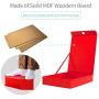 VPACK Files Storage Organizer Boxes, Flip Up Design Easy Clean Filing & Storage Office File Holder Boxes with Lip for Letters, Files, Documents, Papers (Red)