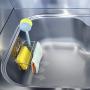 3 in 1 Sponge Holder+Rag Holder+Dish Brush Holder for Kitchen Sink with Adhesive, 304 Stainless Steel Kitchen Sink Sponge holder Organization Basket, Kitchen Sink Caddy holder-Easy to Use