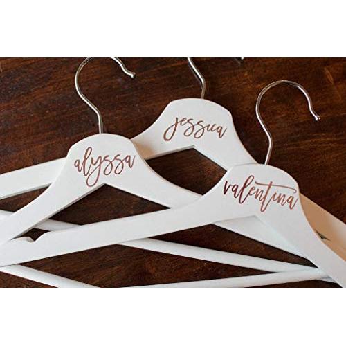 Bridesmaid Proposal Gift | Personalized Bridal Dress Hanger | Wedding Present for Bride | Pick Color