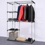 Portable Closet Garment Rack Clothes Hanger Storage Home Shelf Organizer