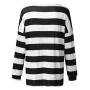 Toimothcn Womens Stripe Pullover Tops Loose Casual Long Sleeve T-Shirt Blouses