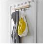 Linkwood Coat Hooks, 2 in 1 Design Wall Mounted Coat Rack or Over Door Hook Hanger, Wooden 5 Hooks Holds Clothes Rack Hats Towels (Set of 1)