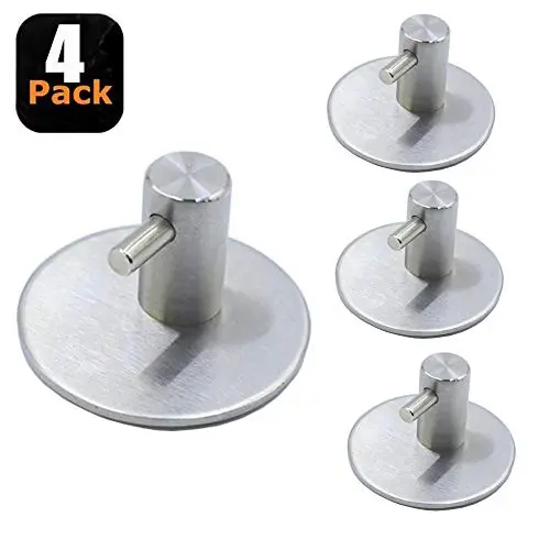 3m Adhesive Hooks, Heavy Duty Stainless Steel Hooks, Wall Mount Hangers Hooks for Robes, Umbrellas, Clothes, Bags, Coats, Calendars, Keys- 4 Packs 3m Adhesive Hooks, Heavy Duty Stainless Steel Hooks, Wall Mount Hangers Hooks for Robes, Umbrellas, Clothes, Bags, Coats, Calendars, Keys- 4 Packs