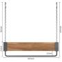 Industrial Black Metal & Wood Garment Rod/Retail Display Clothing Hanger with Adjustable Chain, 29 Inches