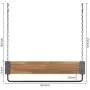 Industrial Black Metal & Wood Garment Rod/Retail Display Clothing Hanger with Adjustable Chain, 29 Inches