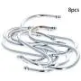 MroMax Metal S Hooks 2.52'' x 2.52''(L x W), S Shaped Hook Hangers for Kitchen Bathroom Bedroom Storage Room Office Outdoor Multiple Uses, Silver 8pcs MroMax Metal S Hooks 2.52'' x 2.52''(L x W), S Shaped Hook Hangers for Kitchen Bathroom Bedroom Storage Room Office Outdoor Multiple Uses, Silver 8pcs