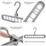 10PC Random Color Creative 3D Space Saving Hanger Magic Clothes Hanger 9Hole Towel Hook Closet Organizer Rack Decoration