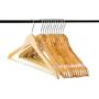 Neaties Natural and Safe Bamboo Wood Hangers Natural Finish, 12pk