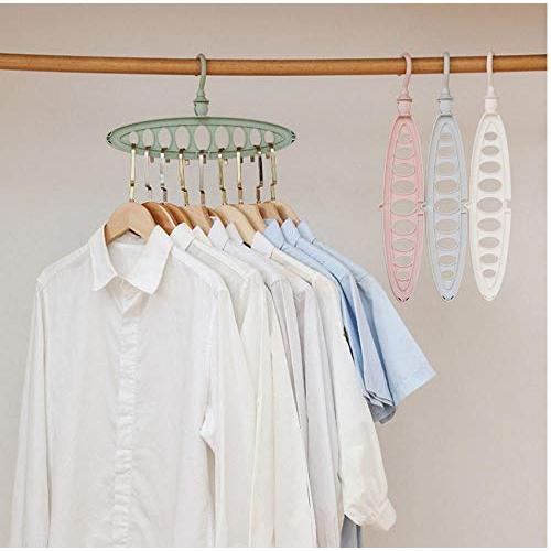 10pcs Random Color Clothes Coat Hangers 9-Hole Clothes Drying Racks Multi Funcion Plastic Scarf cabide Baby Hanger Storage Rack Hangers for Clothes
