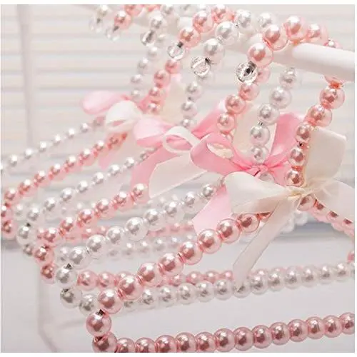 10pcs Random Color 20cm Children Pearl Hanger Fashion Dog Hangers for Clothes Baby Pearl Plastic Pet Hangers