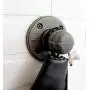 Galvanized Industrial Pipe Hooks Wall Art, Steampunk black pipe coat hook, towel hook, industrial hook, rustic coat rack, hanger, entryway hat hook