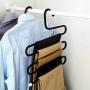Yevison Hanger Pants Trousers Rack Scarf Closet Hangers Saver Storage Rack for Clothes Towel Scarf Trousers Tie Black Practical and Useful