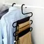 Yevison Hanger Pants Trousers Rack Scarf Closet Hangers Saver Storage Rack for Clothes Towel Scarf Trousers Tie Black Practical and Useful