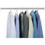 STARTOSTAR Adjustable Closet Rod 21.6 to 40.5 Inch Stainless Steel Clothes Rod with Smile Ends Stopper and Slide Buffering for Wardrobes, Shoe Cabinets （Silver）