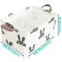 BOOHIT Rectangular Storage Bin,Waterproof Coating Storage Baskets,Collapsible Toy Storage Bins with Handles,Shelf Organizer Bin,Toy Box（Rabbit
