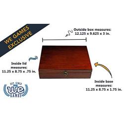 WE Games Old World Wooden Treasure Boxes with Brass Latch (Redwood Finish)