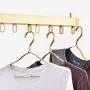 QFFL Balcony Folding Drying Rack, Retractable Small Clothes Rail, Push-Pull Drying Rack, Invisible Drying Rack, for Bedroom Outside The Bedroom Foyer 4 Colors Hangers (Color : Champagne) QFFL Balcony Folding Drying Rack, Retractable Small Clothes Rail, Push-Pull Drying Rack, Invisible Drying Rack, for Bedroom Outside The Bedroom Foyer 4 Colors Hangers (Color : Champagne)