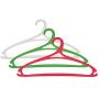 SAASNY Plastic Hangers,6 Green 41.5cm Plastic All Purpose Clothes Garment Coat Hangers Space Saving with Non-Slip Trouser Bar,Ideal for Home and Shops - Space Saving Solution