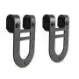 Sliding Barn Door Hardware, 2Pcs, (U Shape Hangers), Black