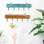 super1798 Rustic Wooden Metal I Love My Home Wall Hook Wall Decorative Ornaments Cloth Hat Rack Hanger Coffee 4 Hooks