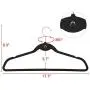 Adealink 10Pcs Non Slip Velvet Suit Clothes Hangers Wardrobe Home Organizer