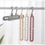 10PC 9-Hole Super Saving Space Rotating Multifunction Magic Hanger Plastic Towel Display Hanger Closet Racks Hangers for Clothes Color Random