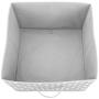 mDesign Soft Fabric Closet Storage Organizer Holder Boxes Bin - Attached Handle, Open Top, for Child/Kids Bedroom, Nursery, Toy Room - Fun Polka Dot Print - Medium, 4 Pack - Gray/White Dots