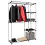 Portable Closet Garment Rack Clothes Hanger Storage Home Shelf Organizer Portable Closet Garment Rack Clothes Hanger Storage Home Shelf Organizer